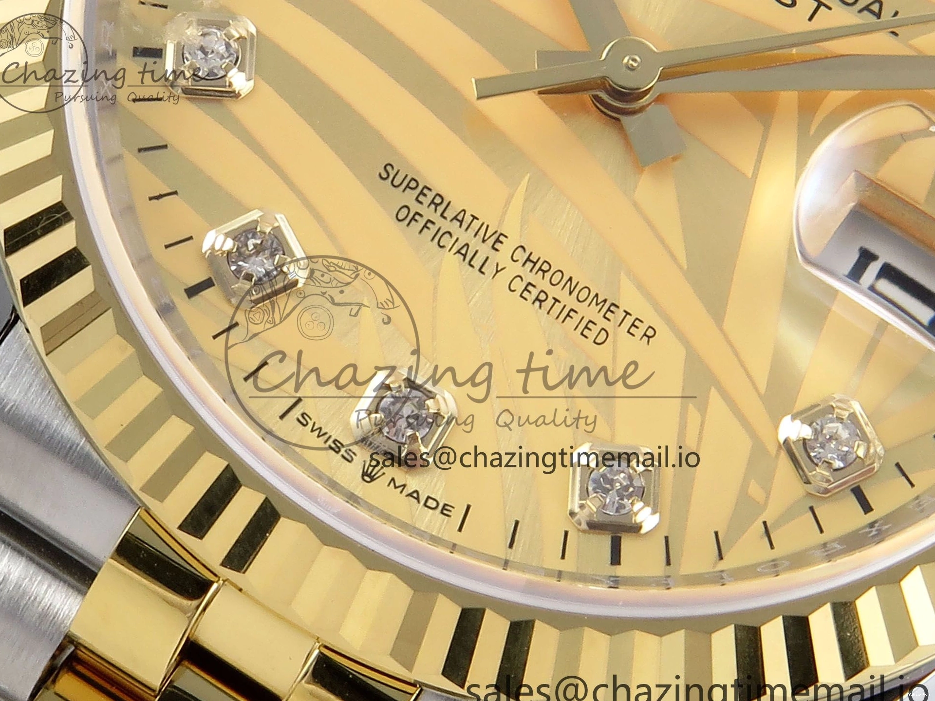 SS Dial YG EWEF Leaf Edition A3235 on Jubilee 126233 36 DateJust Best YG Bracelet 0501